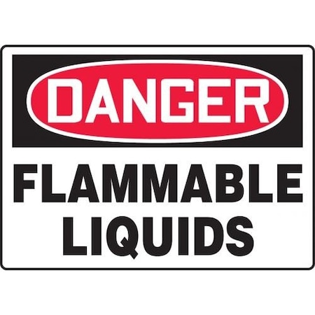 Accuform MCHG101VS Safety Sign, DANGER FLAMMABLE LIQUIDS, 7 X 10, Vinyl MCHG101VS